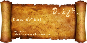 Dusa Ábel névjegykártya