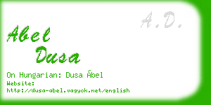 abel dusa business card