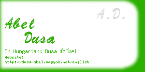 abel dusa business card